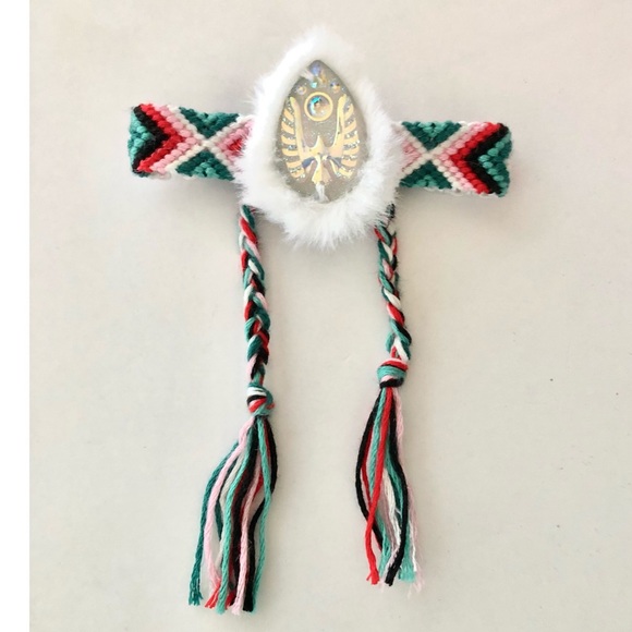 Faux Fur Phoenix Woven Southwestern Inspired Bracelet - Picture 6 of 7